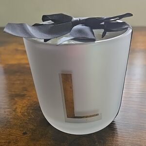 Modern Expressions Monogram Candle With Bow